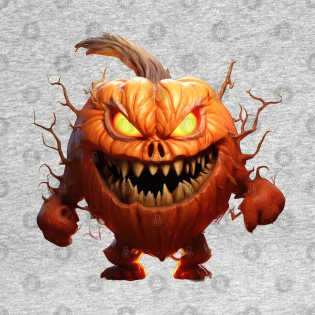 Monster  Halloween Pumpkin by TooplesArt